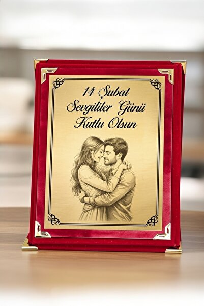 siverek reklam Kişiye Özel Sevgililer Günü Plaketi 14 Şubat Romantik Çift Sar...