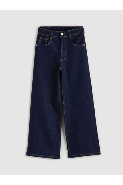 LC Waikiki Pantaloni de blugi Indigo Wideleg pentru fete de la Çelebi Store