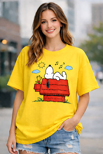 ArtYus Snoopy Printed Unisex Oversized T-Shirt