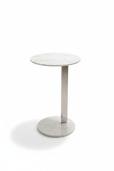 Generic Luxury Marble Side Table - 33x58 cm