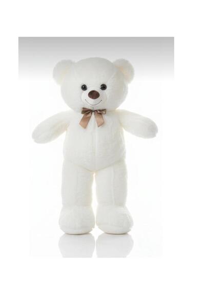 fenomen Ayıcık Kurdeleli Beyaz Seri 90 cm - Yumuşacık & Hediyelik Peluş