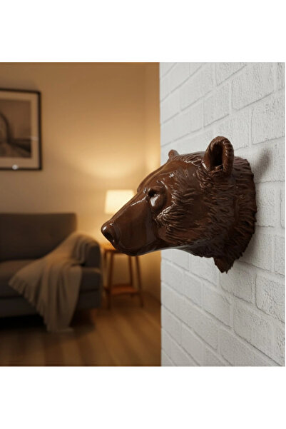 Twin Store Mey Import ®   Decorative Bear Wall Sculpture Hangable Gift 25X19 cm