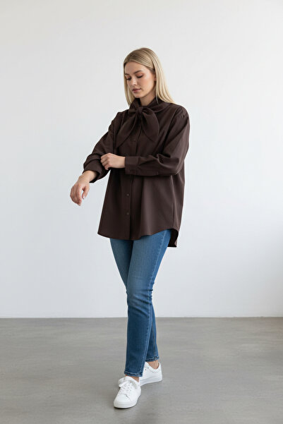 TNCY Gabardin Fiyonk Yaka Detaylı Gömlek