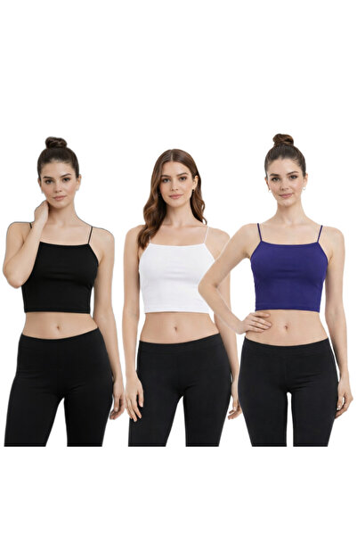 MODARENGİN 3 قطع من الملابس الداخلية القصيرة ذات الأشرطة الرفيعة (بويستر) - ت...