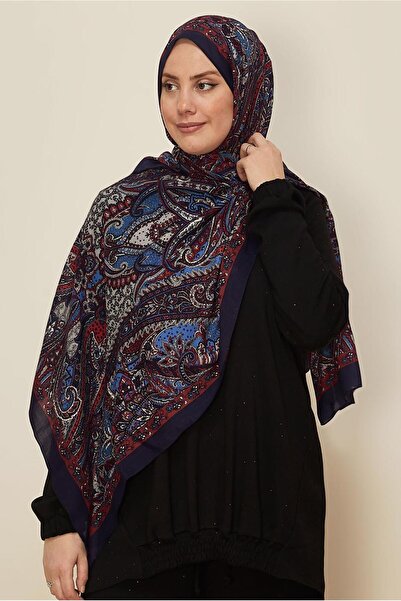 Alvina شال قطن فيسكوز منقوش 8546
