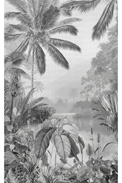 Arterior Wallpaper Ormandan siyah beyaz detay poster duvar kağıdı