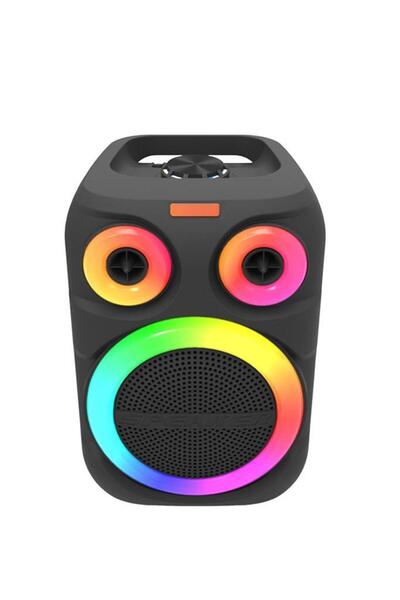 Başkenttekno D81 Kablosuz Taşınabilir Hoparlör 12W Rgb Işıklı Kablosuz Mikrof...