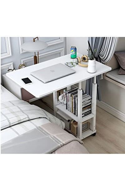 ZUIHAO 80*40cm Bedside Table Adjustable Height, Foldable Laptop Overbed Desk ...