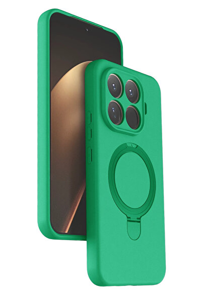 NewFace غطاء ستوروزال شاومي مي 15 تي برو ريجال مع حامل ماج سيف (74217) - أخضر