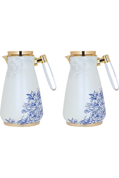 Generic طقم ترمس فيكتوريا من معرض السيف، سعة 1/0.75 لتر، وعاء داخلي من الزجاج...