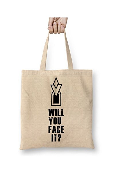 Toyaso Quest Skyrim Λευκή υφασμάτινη τσάντα με μακριά λαβή Τσάντα αγορών Τσάν...