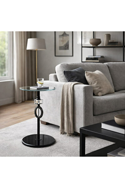 Areka Black crystal serving table