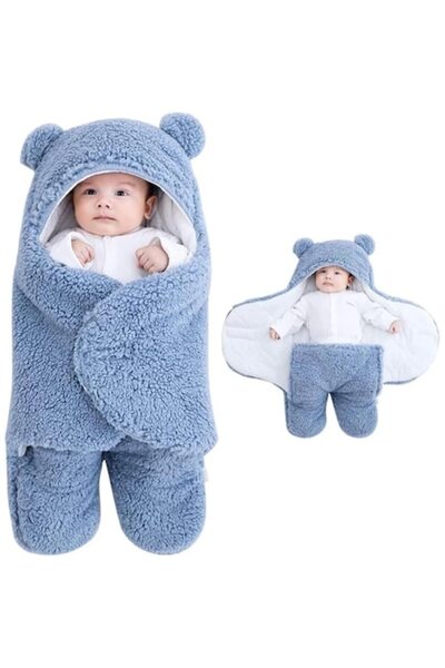 Ulisem Κουβέρτα μωρού Ulisem, 0-6 μηνών, βαμβακερή, μπλε