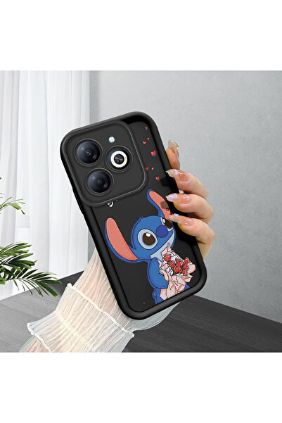 ucuc جراب مرن ممتص للصدمات لحماية العدسة بنمط غرز السيليكون الأسود متوافق مع ...