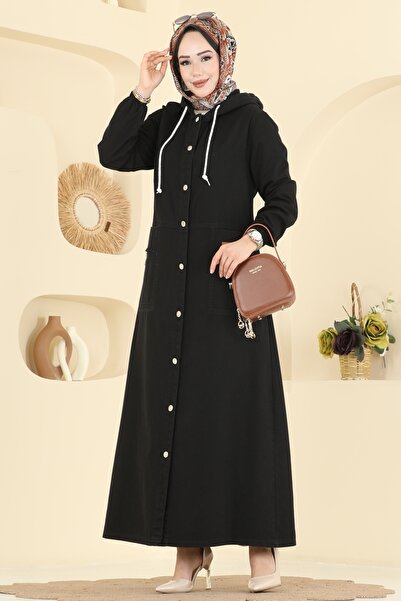 ModaMerve Cep Armalı Kot Kap 7903ORG1169-MS Siyah