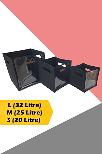 Enba İç ve Dış Ticaret Organizer Kutu 3’lü Set,Şeffaf Ön Yüz,Büyük Orta Küçük...