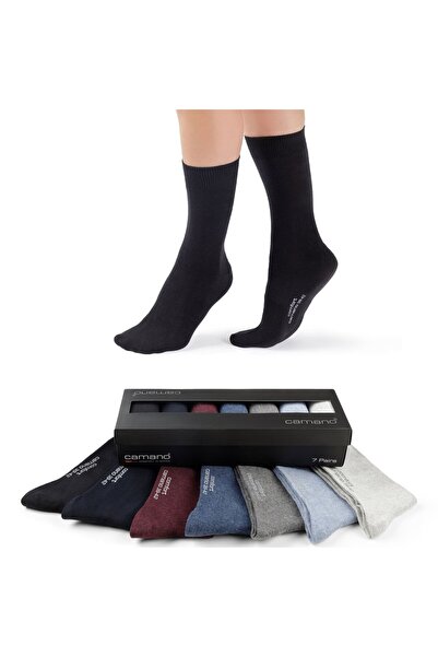 camano Unisex Socken, 7er Pack - Comfort Socks in Box, Geschenkbox, einfarbig