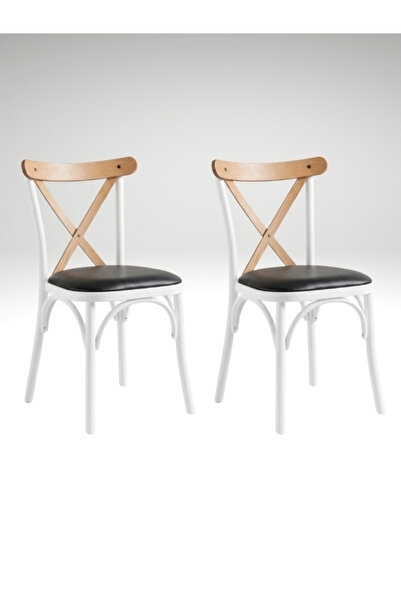 DİLETTO 2 ADET METAL TONET SANDALYE ADA MUTFAK CAFE RESTORAN SANDALYESİ DERİ ...