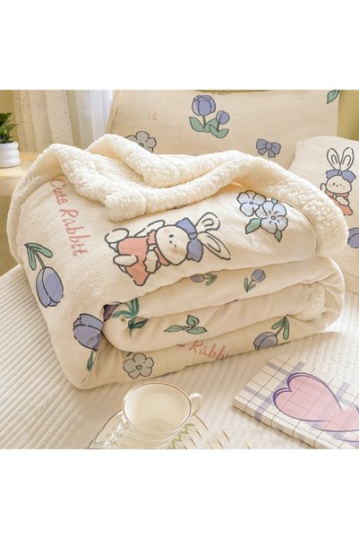 Generic Velvet fleece blanket, Suitable for home bed, office, shawl, sofa, nap, student dormitory blanket