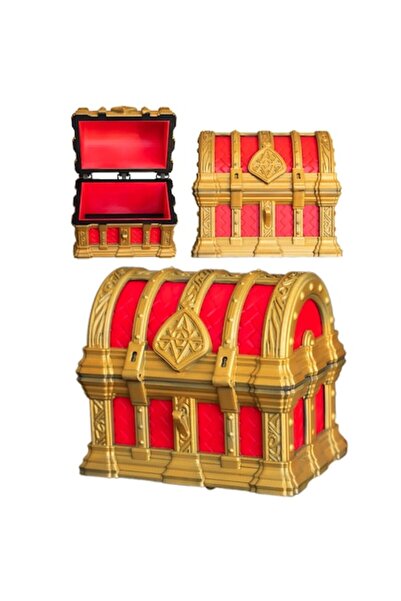 OEM Decorative Jewelry Chest, Elegant Design Red with Gold