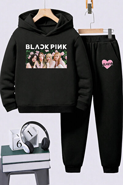 SVART WEAR Black Pink cu imprimeu Set de tricou hanorace premium pentru copii...