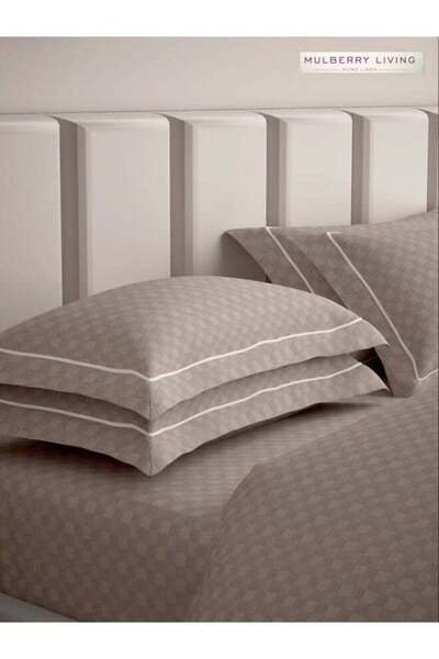 MULBERRY LIVING 100% Cotton - 300Tc Urban Grid Set of 2 Pillow Covers (50X75 ...