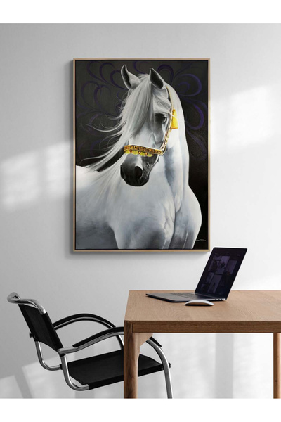 Simurg Sanatevi Efsanevi At Yağlı Boya Tablosu