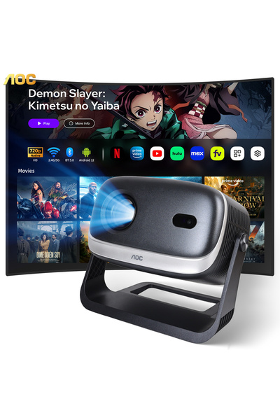 Aoc 4K HD Projector | 10000LM | WiFi6 BT5 | Auto Keystone | Android12 | Phone...