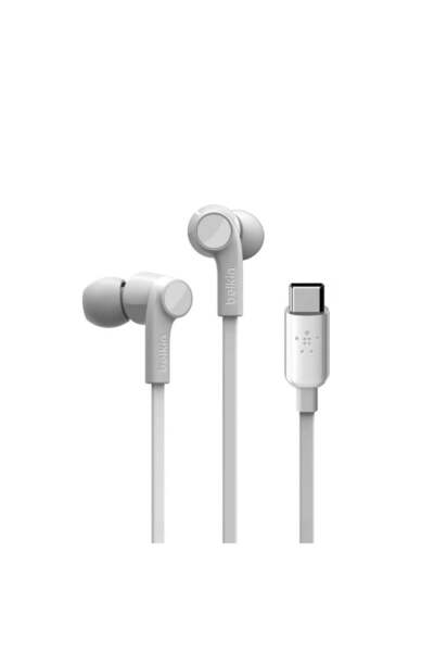 Belkin سماعات أذن سلكية بمنفذ USB-C - أبيض