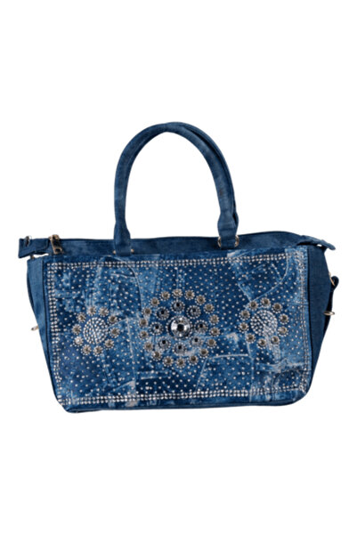 Guja C1096 Γυναικεία τσάντα χεριού και ώμου από πέτρα τζιν