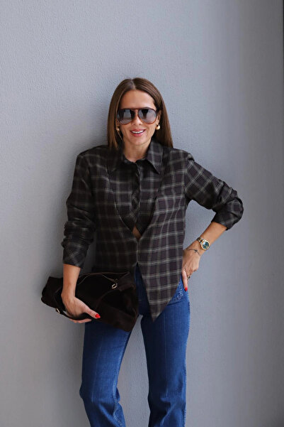 Purple by Banu HAKİ Ekoseli Gömlek