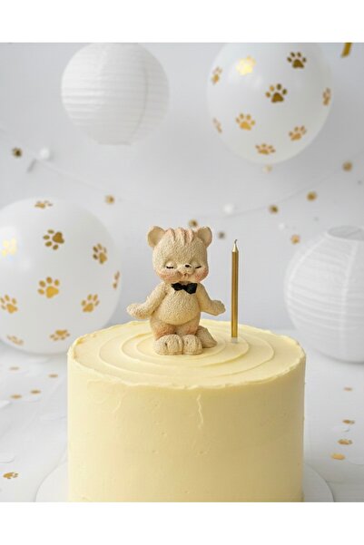 puffy party Mum Üfleyen Kedi 🐱 Pasta Süsü