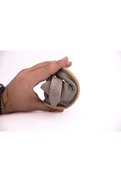 Angel Leather Ghete Barefoot Cappucino din piele naturala