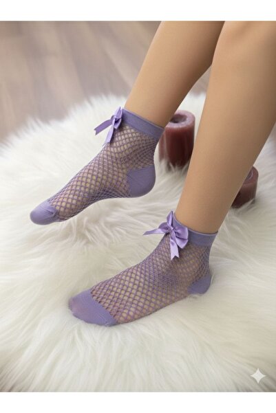 BEGONYA BEBECE KIDS Șosete pentru fetiță 2/10 ani cu fundă din plasă (3 perechi)