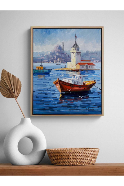 Simurg Sanatevi Kız Kulesi Renkleri – Orijinal Yağlı Boya Tablosu | El Yapımı...