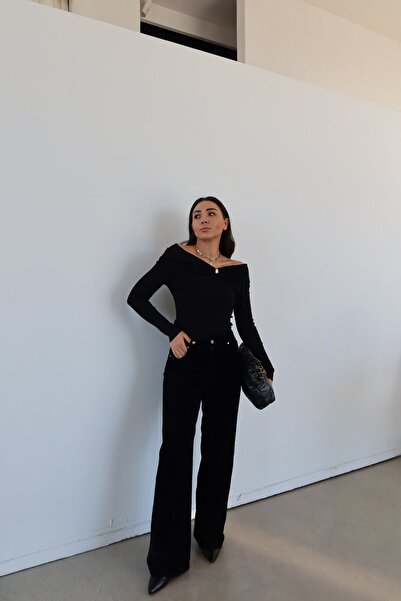 Özge Özgenç Flok Kaplama Wideleg Pantolon