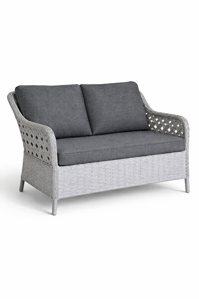 Çavdar Group İcon 2'li Raddan Koltuk 2 Kişilik El Örmesi Bank Bahçe Balkon Te...