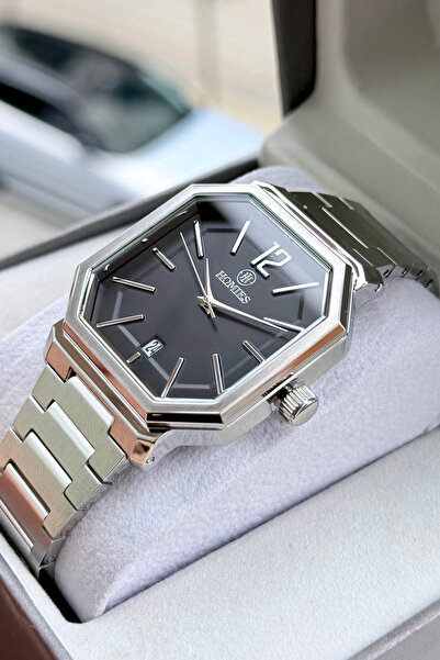 Homies Men's Wristwatch Silver Color Steel Band 2 Years Warranty Comes with B...