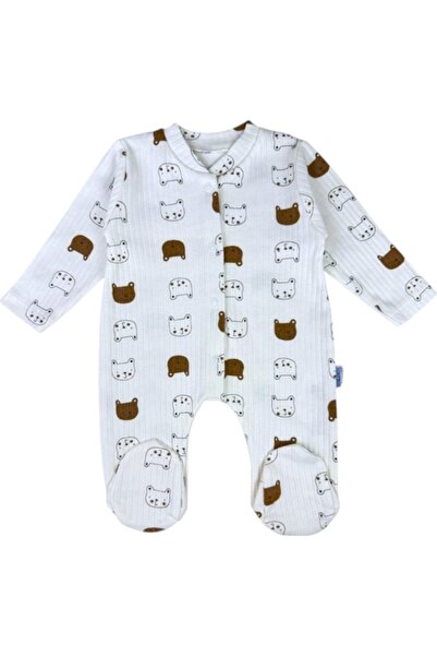 Nexvora Köpek Desenli Patikli Bebek Tulum – 3 Ay 6 Ay 9 Ay Erkek Bebek Çıtçıt...