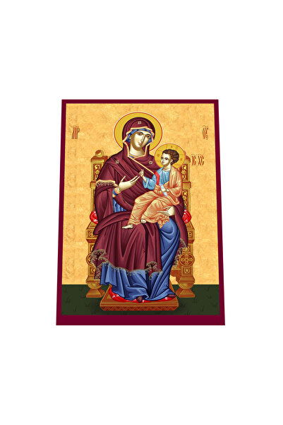 OEM Icon of the Mother of God on the throne printed on MDF with UV in A5 size