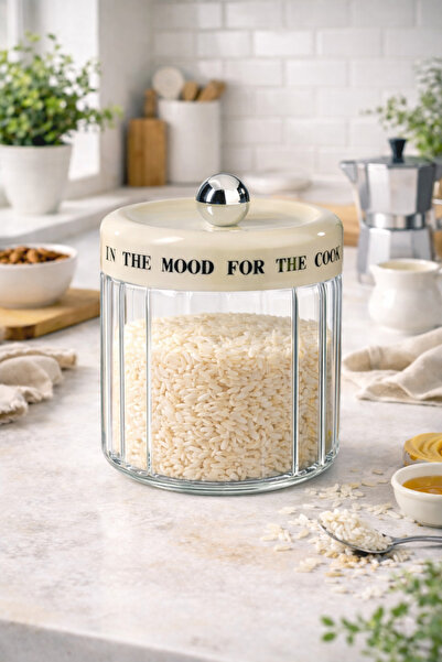 welcomein 1100 ml Cam Saklama Kavanozu 12x19 cm – Hava Geçirmez Kapaklı Cam M...