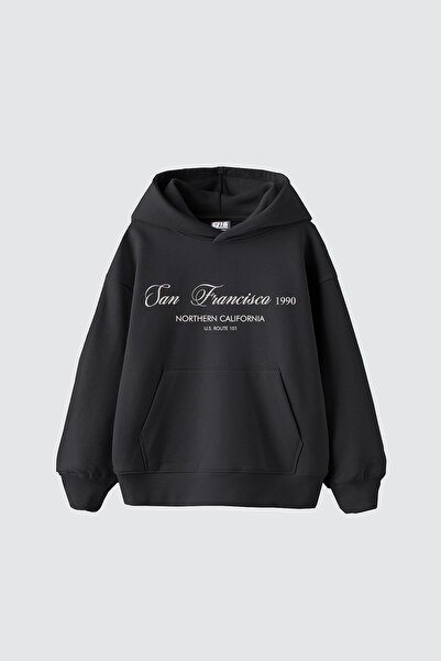 Sekizbiraltı San Francisco 1990 Printed Oversized Unisex Smoked Hoodie