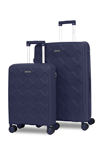 PARAJOHN 2-Piece PP Hard Case Luggage Set – 20″ Cabin & 30″ Large, 8 Wheels, ...