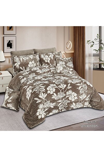 ALMIAAD Heavy winter double bedsheet set, ultra-soft texture, 8 pieces