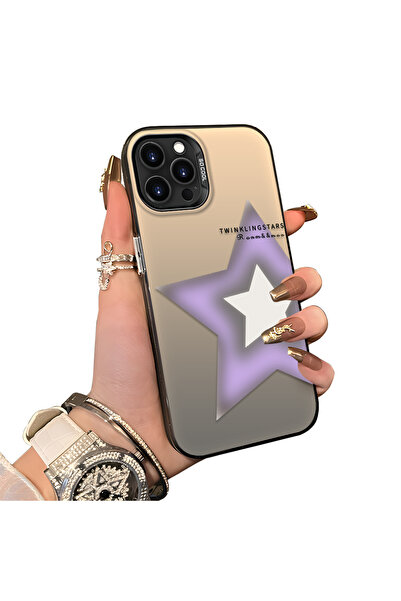 ucuc حافظة متوافقة مع هاتف iPhone 14 Pro بنمط نجمة وسطح لامع غير لامع وحماية ...