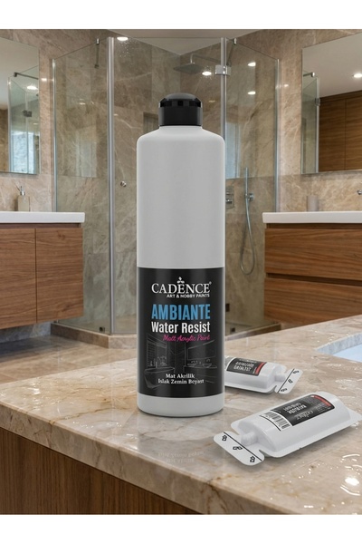 Cadence Ambiante Islak Yüzey Boyası AW-45 Açık Gri 500 ml Islak Zemin Suya Da...