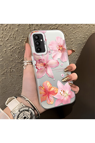 ucuc حافظة متوافقة مع هاتف سامسونج جالاكسي M13/M23، ذات نمط زهور، سطح لامع غي...