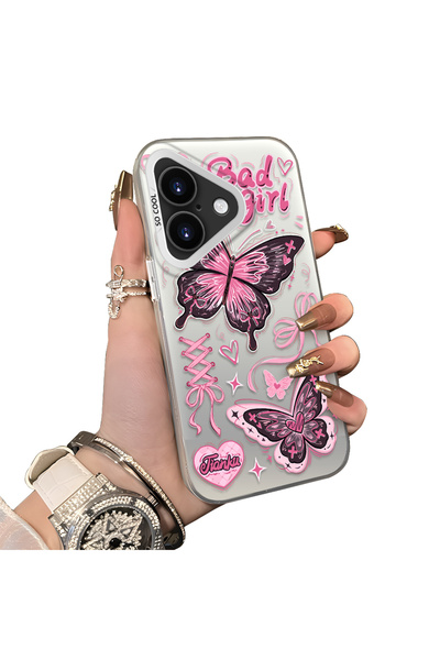 ucuc حافظة حماية من الصدمات متوافقة مع هاتف iPhone 16، ذات سطح لامع فضي اللون...