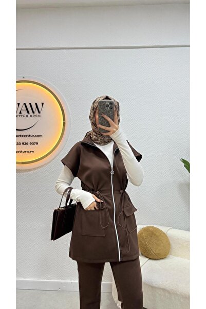 waw tesettür Fermuarlı Lastikli Takım