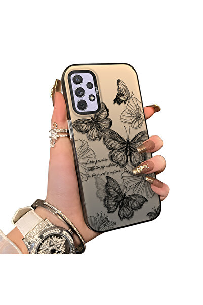 ucuc حافظة حماية من الصدمات ذات سطح لامع فضي ملون متوافقة مع هاتف سامسونج جال...